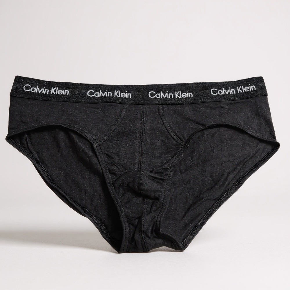 Calvin Klein Mens Briefs Underwear Black‎ XXLarge Cotton Stretch Logo Waistband